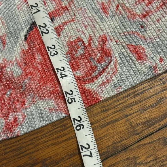 ST JOHN pink and silver rose print  button down cardigan wool lurex Women’s XL - Picture 14 of 14